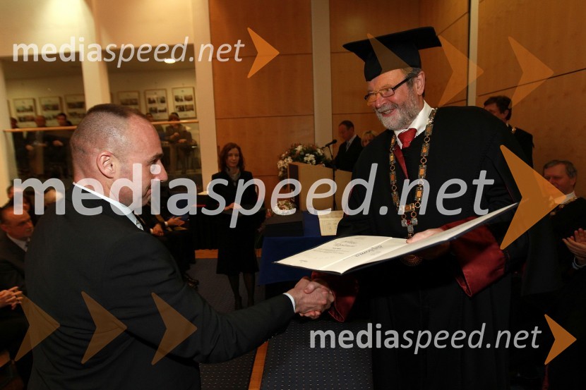 Dr. Anže Rode, Fakulteta za logistiko Univerze v Mariboru in prof. dr. Ivan Rozman, rektor Univerze v Mariboru
	Rektorjev dan Univerze v Mariboru 2011, promocija doktorjev znanosti in podelitev nagrad