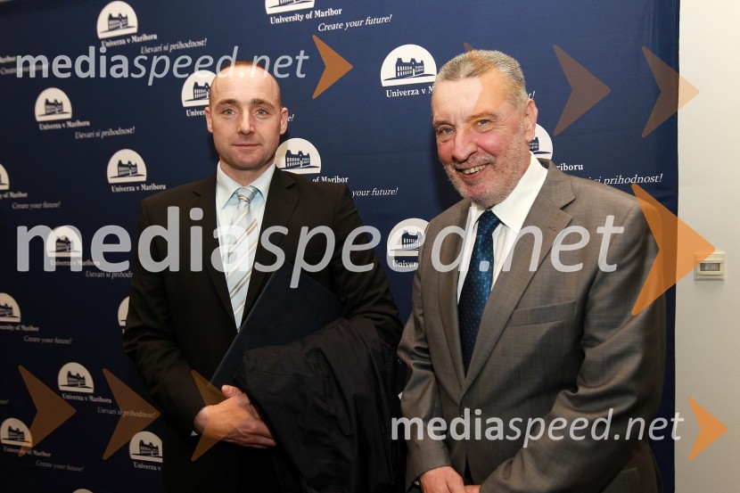 Dr. Anže Rode, Fakulteta za logistiko Univerze v Mariboru in prof. dr. Martin Lipičnik, dekan Fakultete za logistiko Univerze v MariboruRektorjev dan Univerze v Mariboru 2011, promocija doktorjev znanosti in podelitev nagrad