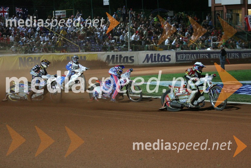 Bjarne Pedersen (Danska), Nicki Pedersen (Danska), Jason Crump (Avstralija) in Leigh Adams (Avstralija)SPEEDWAY GRAND PRIX, VN Italije 2006, dirka