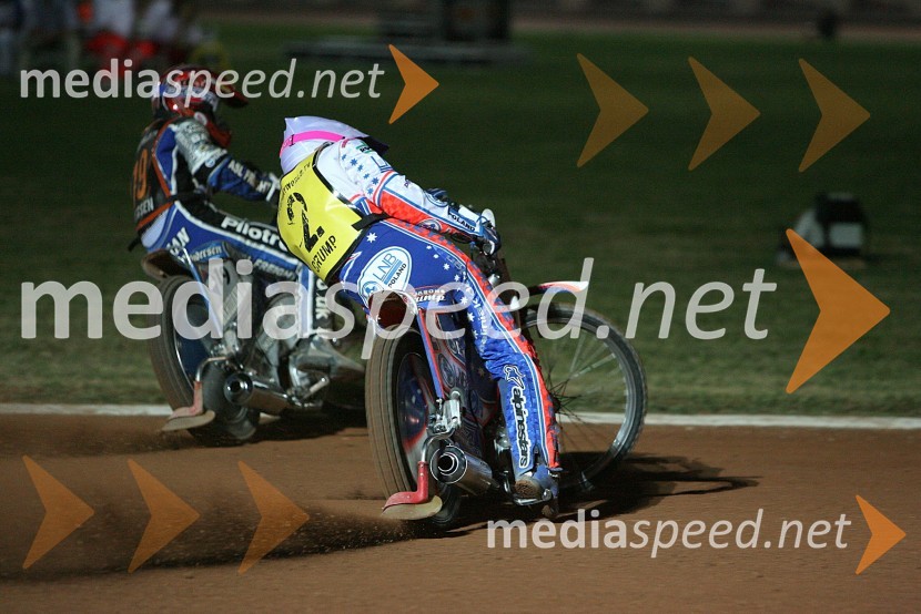Hans Andersen (Danska) in Jason Crump (Avstralija)SPEEDWAY GRAND PRIX, VN Italije 2006, dirka