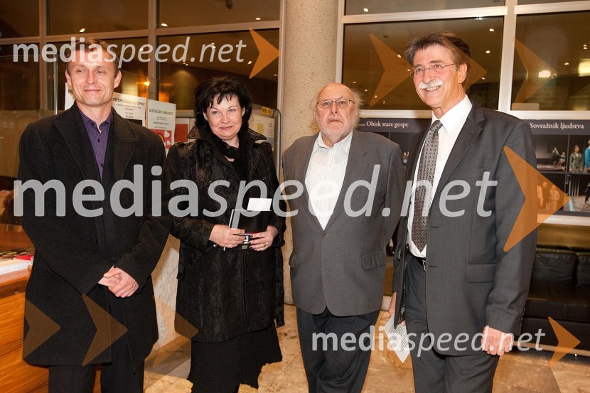 Peter Srpčič, direktor gledališča Ptuj, Ana Strelec Bombek, koordinatorka in organizatorka kulturnega programa v Gledališču Ptuj
 , Milan Jesih, avtor besedila in Jožko Čuk, direktor SNG Nova GoricaOdprtje novega malega odra v SNG Nova Gorica in predstava Grenki sadeži pravice