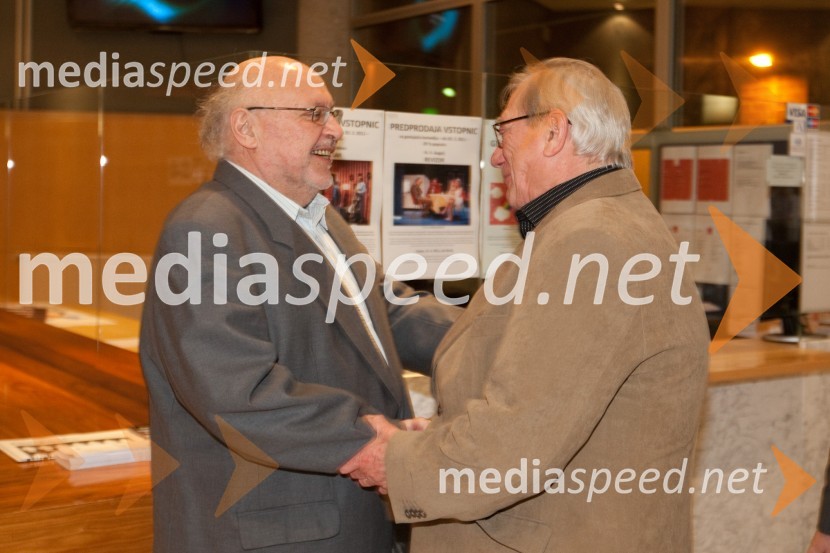 Milan Jesih, avtor besedila in Marko Simčič, igralecOdprtje novega malega odra v SNG Nova Gorica in predstava Grenki sadeži pravice