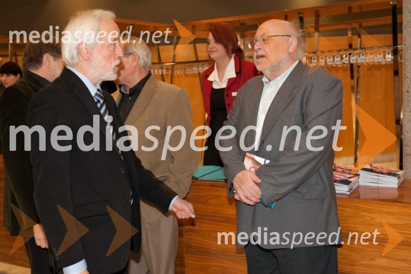 Janez Povše, režiser in Milan Jesih, avtor besedilaOdprtje novega malega odra v SNG Nova Gorica in predstava Grenki sadeži pravice