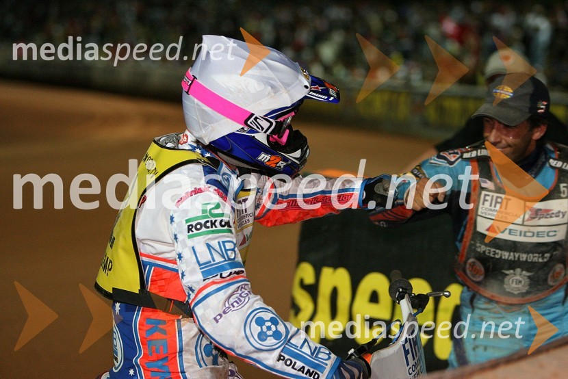 Jason Crump (Avstralija) in Greg Hancock (ZDA)SPEEDWAY GRAND PRIX, VN Italije 2006, dirka