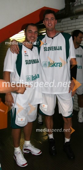 Marko Milič in Primož Brezec, košarkarjaKošarkarski turnir Alpos
