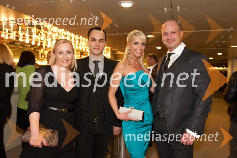 Helena Čož, Agencija Luna in Blaž Bezek, Janja Zupan, Miss Slovenije 2004 in soprog Igor GajičViktorji 2010, zaključna zabava