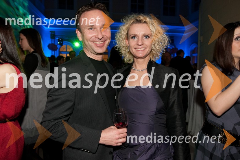 Andrej Ivanc, direktor okoljevarstvenega inženiringa Riko in soproga Maja, GibisViktorji 2010, zaključna zabava