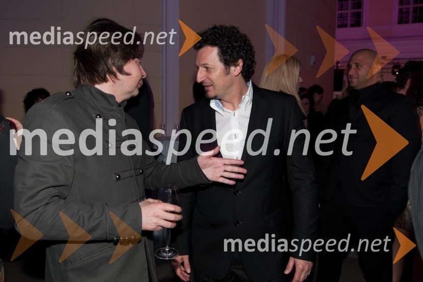 Andrej Košak, režiser in Patrick Vlačič, minister za prometViktorji 2010, zaključna zabava