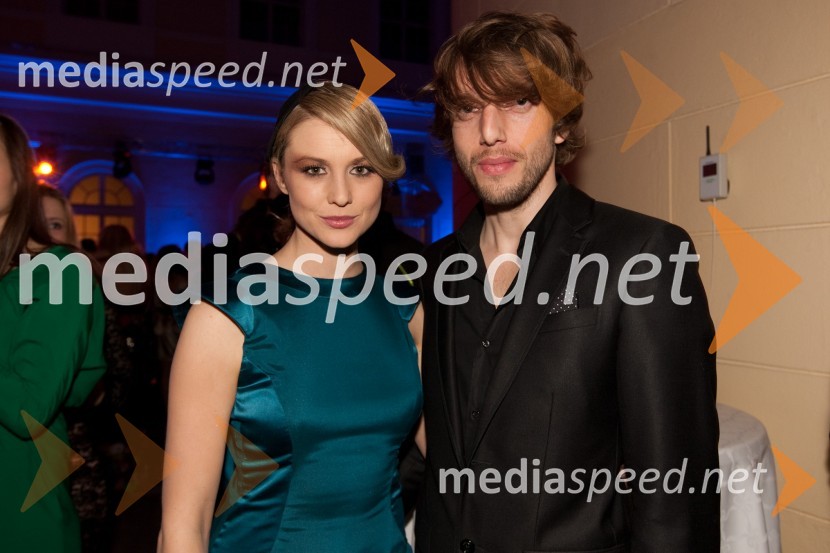 Iva Krajnc, igralka in Aljoša Bagola, kreativni direktor in vodja oglaševanja v podjetju PristopViktorji 2010, zaključna zabava