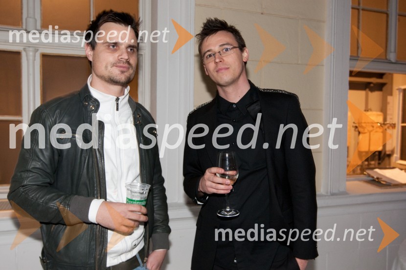 Klemen Mauhler, stand up komik in Boštjan Meglič, bobnarViktorji 2010, zaključna zabava