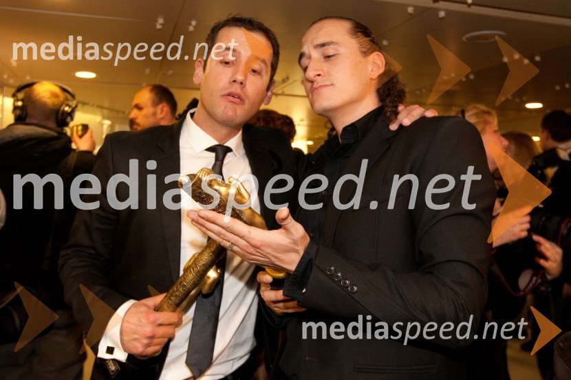 Peter Poles, voditelj in Vid Valič, voditeljViktorji 2010, zaključna zabava