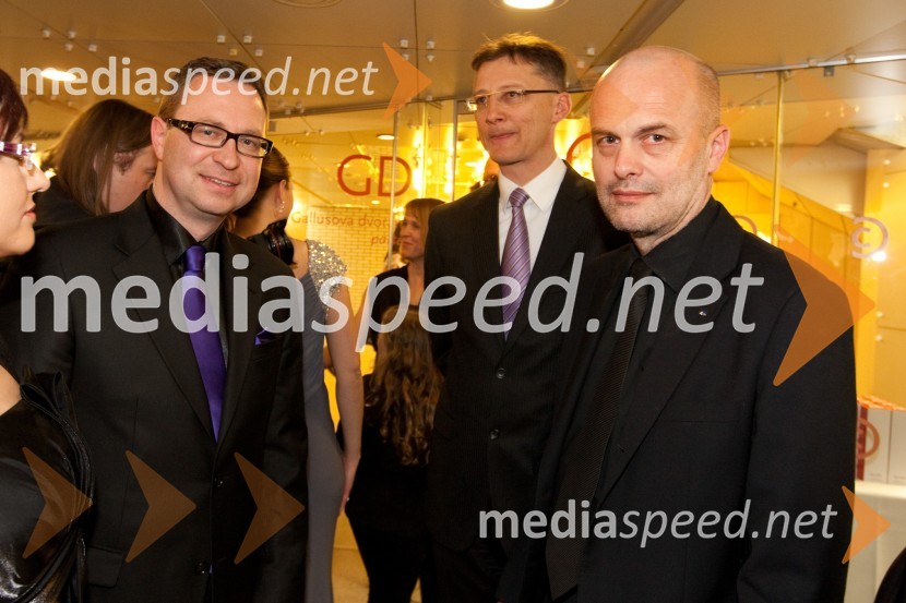 Marko Filli, generalni direktor RTV Slovenija, Igor Lukšič, minister za šolstvo in šport in Janez Lombergar, direktor Televizije SlovenijaViktorji 2010, zaključna zabava
