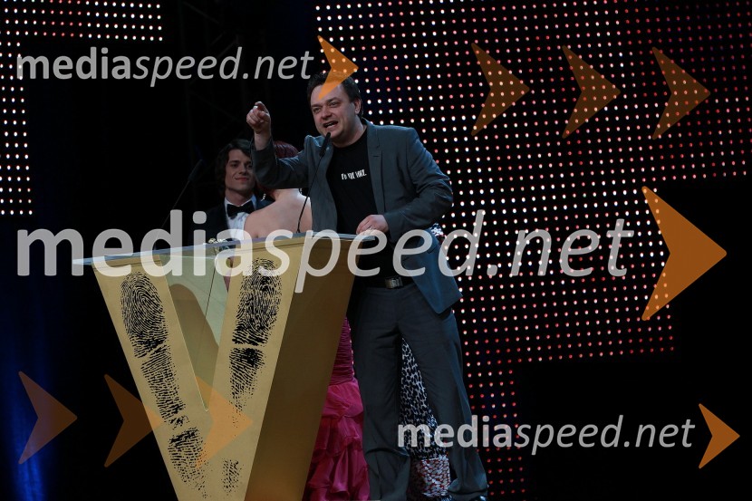 Sašo Papp, moderator na radiu CenterViktorji 2010, dogajanje v dvorani