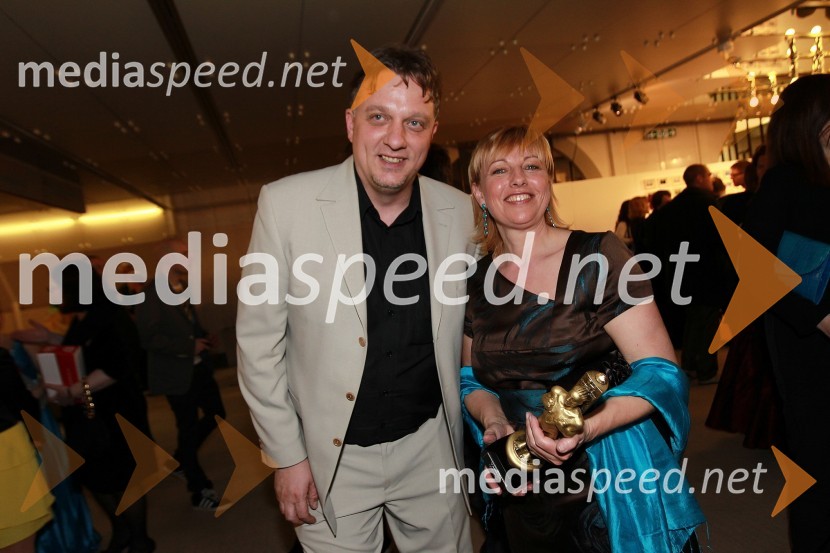 Igor Pirkovič in Rosvita Pesek, novinarka TV SlovenijaViktorji 2010, zaključna zabava