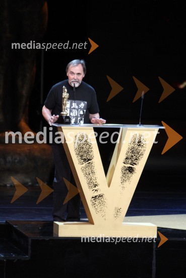 Dragan Bulič, glasbeni urednik na Valu 202Viktorji 2010, dogajanje v dvorani