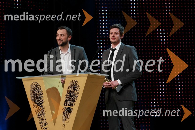 Perica Jerkovič in Tim Vodopivec, standup komikaViktorji 2010, dogajanje v dvorani