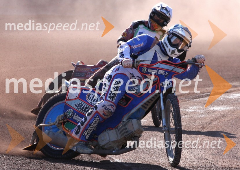 Michael Hadek (Češka) in Aleksander Čonda (Slovenija)Speedway, pokalno prvenstvo ekip Slovenija:Češka