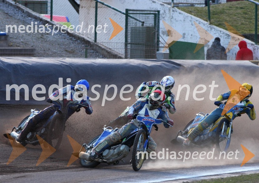 Jan Holub (Češka), Matic Voldrih (Slovenija), Michal Dudek (Češka) in Beno Lipnik (Slovenija)Speedway, pokalno prvenstvo ekip Slovenija:Češka