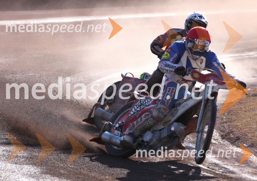 Vaclav Milik (Češka) in Aleksander Čonda (Slovenija)Speedway, pokalno prvenstvo ekip Slovenija:Češka
