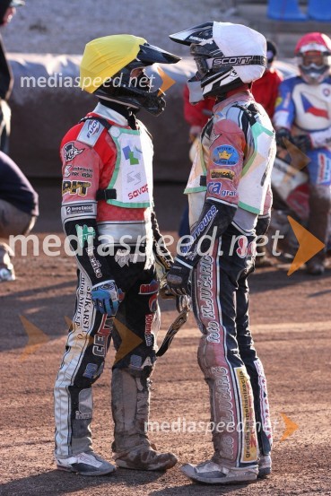 Samo Kukovica (Slovenija) in Aleksander Čonda (Slovenija)Speedway, pokalno prvenstvo ekip Slovenija:Češka