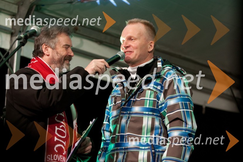 Podokničar Franci Pestotnik in Robert Slabanja, prvi trener Petre MajdičPetra Majdič se je poslovila od športne kariere