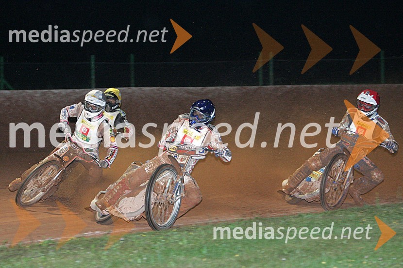 Jernej Kolenko (Slovenija), Wieslaw Jagus, Sebastian Ulamek (oba Poljska) in Matej Žagar (Slovenija)SPEEDWAY, EP parov finale, Lendava