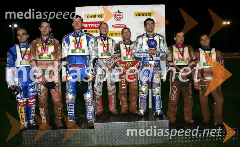 Izak Šantej, Jernej Kolenko in Matej Žagar (Slovenija); Marcin Rempala, Wieslaw Jaguš in Sebastian Ulamek (Poljska) ter Laszlo Szatmari in Norbert Magosi (Madžarska)SPEEDWAY, EP parov finale, Lendava