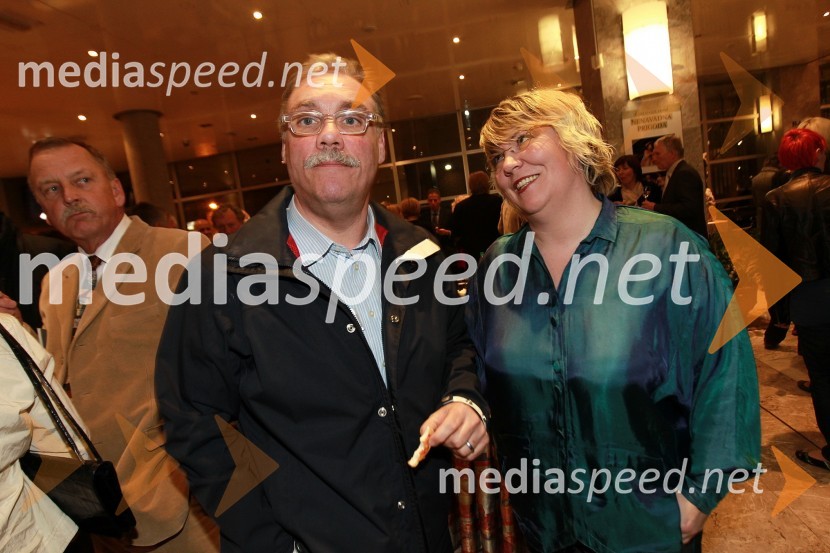 Boris Kobal, igralec in Ira Ratej, dramaturginja in umetniški vodja SNG Nova GoricaDekameron, premiera v SNG Nova Gorica