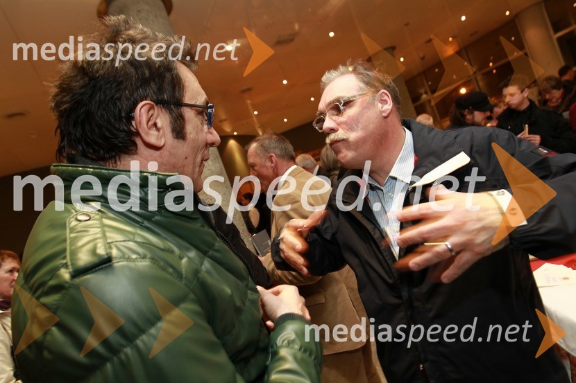 Branko Djurić-Đuro, igralec, režiser, glasbenik in Boris Kobal, igralecDekameron, premiera v SNG Nova Gorica