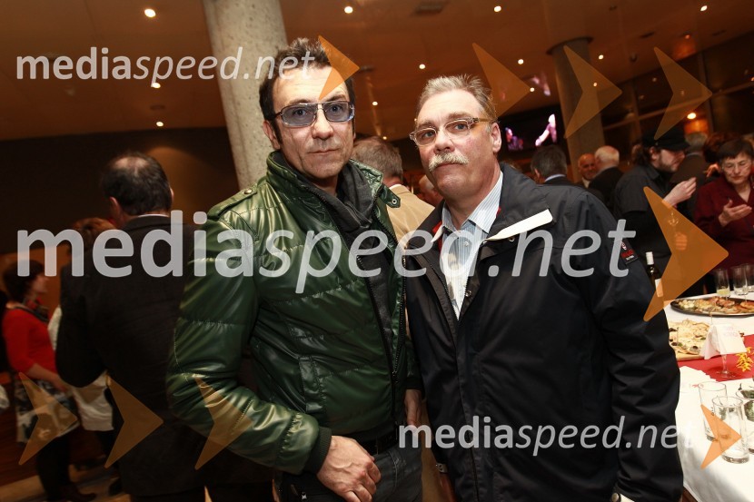 Branko Djurić-Đuro, igralec, režiser, glasbenik in Boris Kobal, igralecDekameron, premiera v SNG Nova Gorica