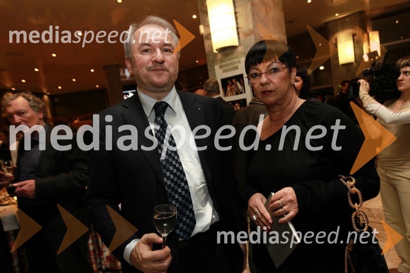 Bojan Bratec in soproga Maja Jerman Bratec, JSKD Nova GoricaDekameron, premiera v SNG Nova Gorica