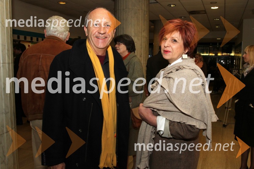 Branko Pavlin, predsednik uprave Dnevnika in Majda Širca, ministrica za kulturo 	 
Premiera filma Cirkus Columbia