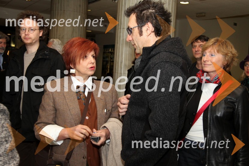 Majda Širca, ministrica za kulturo in Branko Đurić - Đuro, režiserPremiera filma Cirkus Columbia