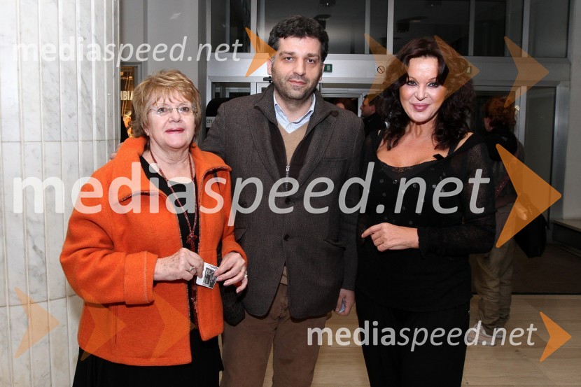 Dunja Klemenc, produkcijska hiša Studio Maj, Danis Tanović, režiser in Miša MolkPremiera filma Cirkus Columbia