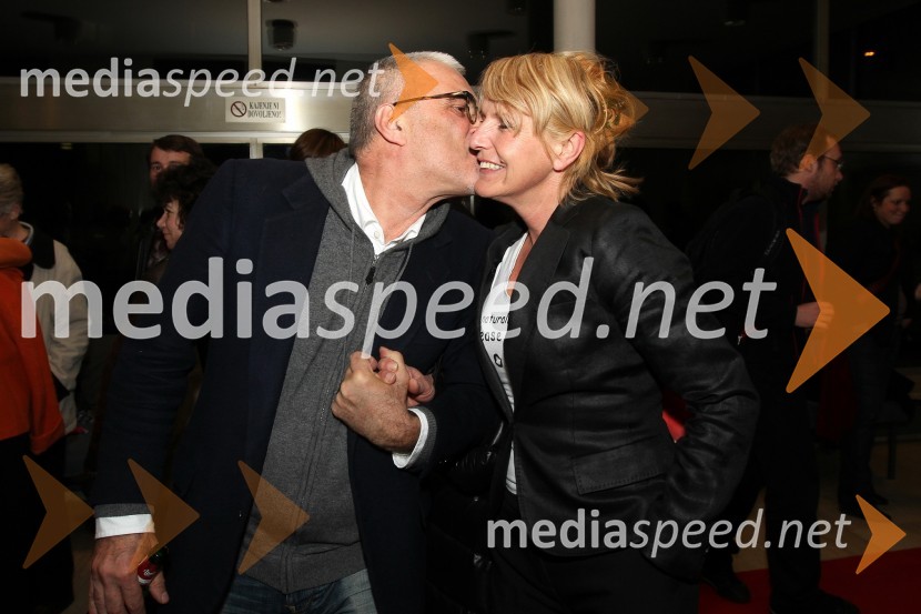 Zvetdana Mlakar, igralka in Čedomir Kolar, producentPremiera filma Cirkus Columbia