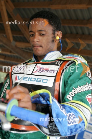 Antonio Lindbaeck (Švedska)SPEEDWAY GRAND PRIX, VN Skandinavije 2006, trening