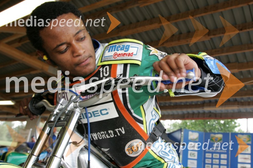 Antonio Lindbaeck (Švedska)SPEEDWAY GRAND PRIX, VN Skandinavije 2006, trening