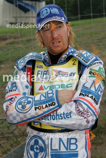 Jason Crump (Avstralija)SPEEDWAY GRAND PRIX, VN Skandinavije 2006, trening
