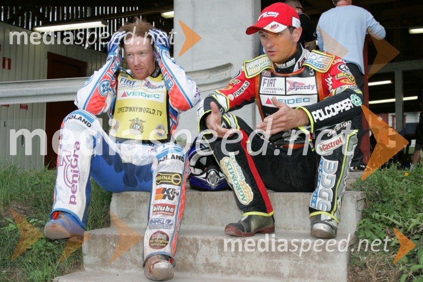 Jason Crump (Avstralija) in Leigh Adams (Avstralija)SPEEDWAY GRAND PRIX, VN Skandinavije 2006, trening
