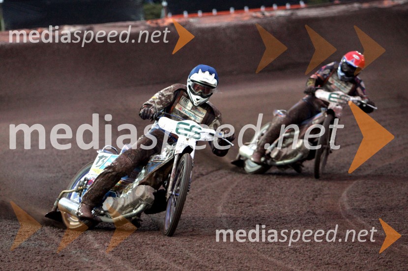 Matej Žagar (Slovenija) levoSPEEDWAY GRAND PRIX, VN Skandinavije 2006, trening