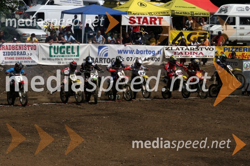 Štart v razredu podmladek do 80 ccmMOTOKROS, 5. dirka za DP, Šentvid pri Stični