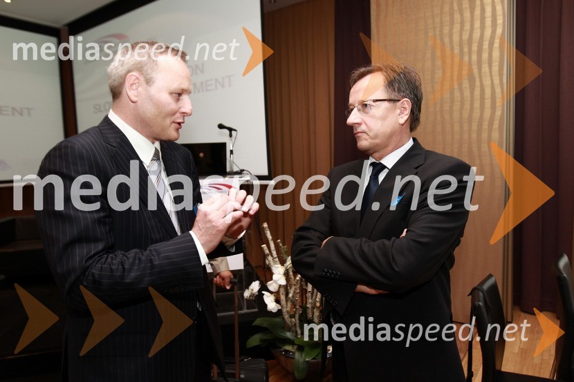 Matej Potokar, generalni direktor Microsoft Slovenija d.o.o. in Igor Plestenjak, direktor JaptiAmCham Investicijska konferenca U.S.-Slovenia business bridge: U.S. Investors day