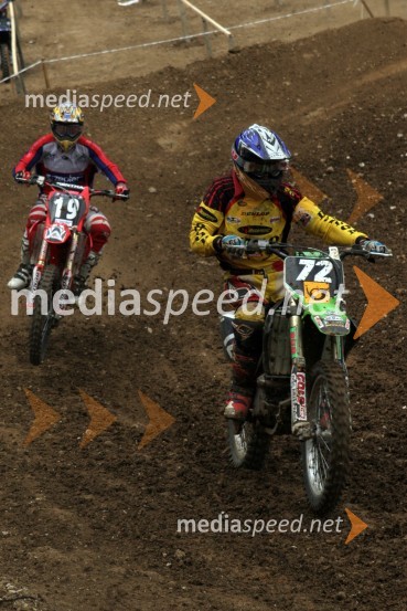 Toni Mulec (MK Slovenj Gradec) in Jernej Irt (AMD Sitar Dunlop)MOTOKROS, 5. dirka za DP, Šentvid pri Stični