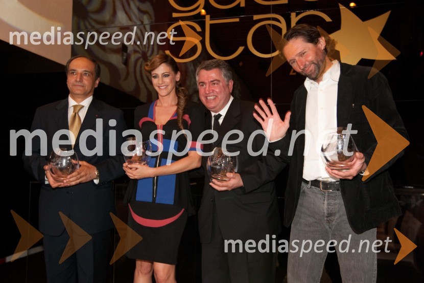 Ahmed Farouk, veleposlanik Egipta v Sloveniji, Hannah Mancini, pevka, Ayhan Öztürk, generalni menedžer Turkish airlines v Sloveniji in Andrea Massi, trener smučarke Tine MazeGuest star 2010