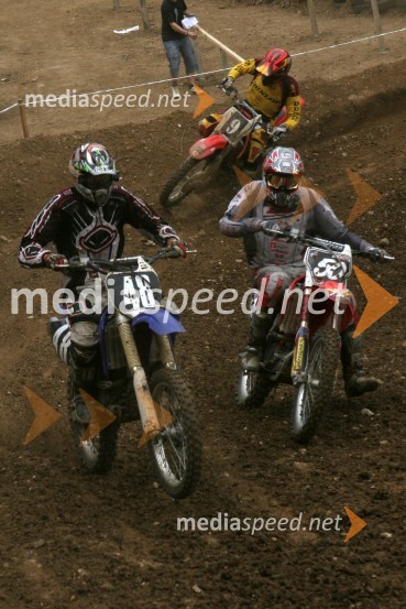 Andrej Babnik Suhadolc (MK Bartog Fortuna), Dejan Piber (AMD Sitar Dunlop) in Kristjan Tadič (MTD racing)MOTOKROS, 5. dirka za DP, Šentvid pri Stični