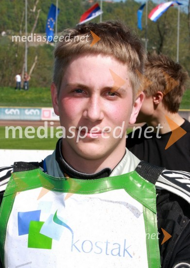Kristian Revinšek (AMD Krško)Speedway, državno prvenstvo mladincev Slovenije, Hrvaške in Madžarske, 2. dirka