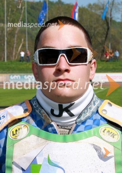 Matic Ivačič (AMD Krško)Speedway, državno prvenstvo mladincev Slovenije, Hrvaške in Madžarske, 2. dirka