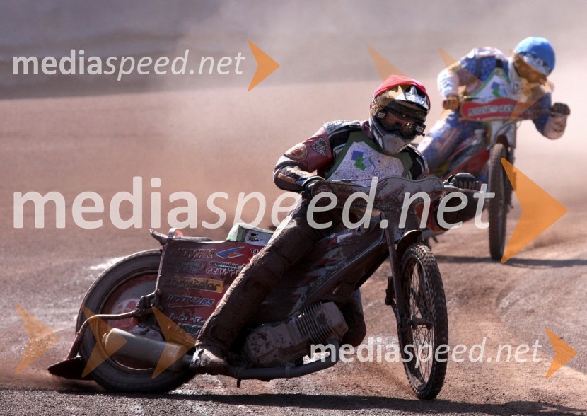 Aleksander Čonda (AMD Krško), Matic Ivačič (AMD Krško)Speedway, državno prvenstvo mladincev Slovenije, Hrvaške in Madžarske, 2. dirka