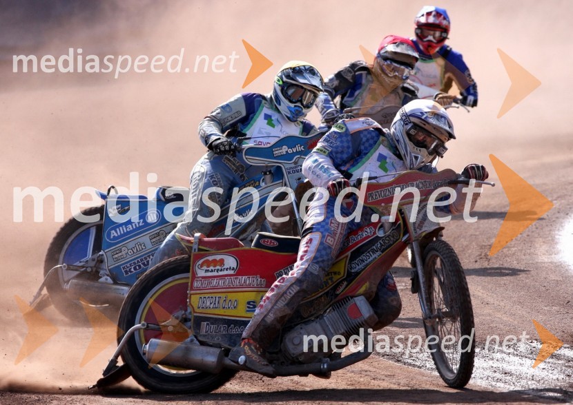 Matic Ivačič (AMD Krško), Dino Kovačič (SK Unia Goričan), Roland Benkö (Gyula, Madžarska), Patrik Nagy (Madžarska)Speedway, državno prvenstvo mladincev Slovenije, Hrvaške in Madžarske, 2. dirka