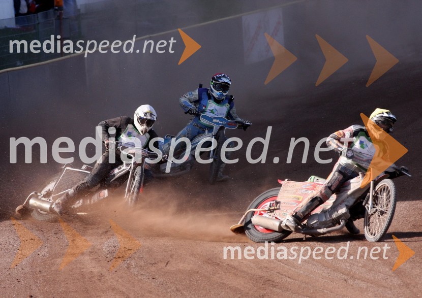 Aleksander Čonda (AMD Krško), Nejc Malešič (AMTK Ljubljana), Dino Kovačič (SK Unia Goričan)Speedway, državno prvenstvo mladincev Slovenije, Hrvaške in Madžarske, 2. dirka